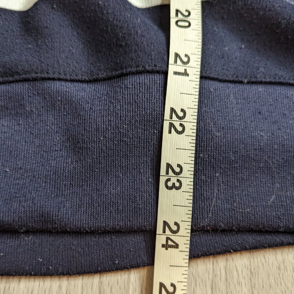 Blue & White Striped Long Sleeve Pullover Hoodie Size Small - Picture 13 of 13